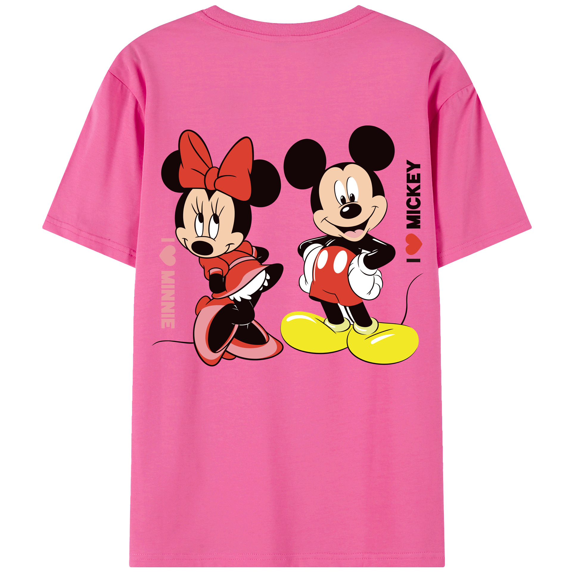 （画像用） ミッキーマウス Mickey Mouse レディース半袖Tシャツ(バックプリント)